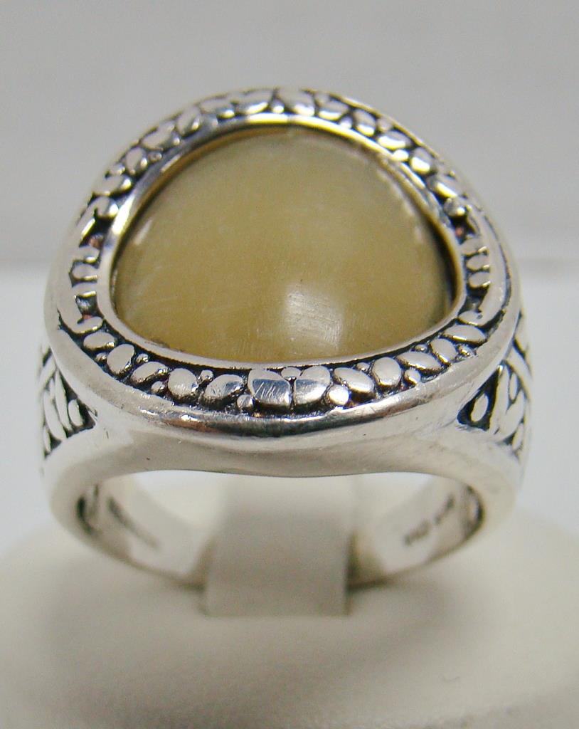 925 STERLING SILVER RING SIZE 9.5 CNA LARGE ROUND .50