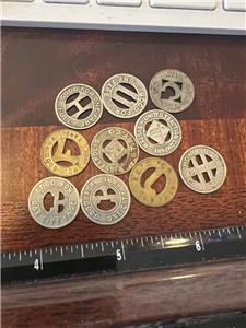 Transit Bus Token Lot of 10 Vintage Omaha Railway Railroad