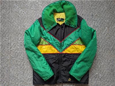 vintage JOHN DEERE insulated SNOWMOBILE jacket M ski TRACTOR