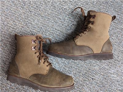 UGG insulated SHEARLING sheepskin leather 10 US brown HANNEN  display picture 3