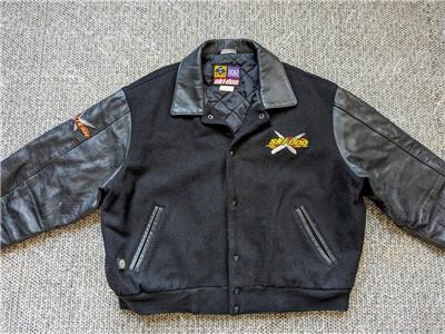 vintage 1990s snowmobile SKI DOO varsity jacket 2XL black vintage 1990s snowmobile SKI DOO varsity jacket 2XL black