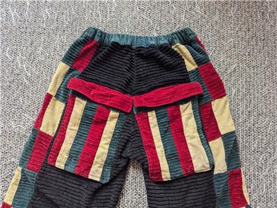 vintage 1990s thick corduroy SKATE baggy shorts 34 rasta WIDE jnco