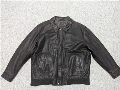 vintage 1990s bomber jacket 2XL cowhide leather PATINA motorcycle