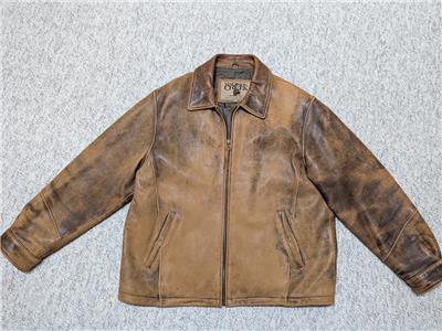 vintage 1990s leather jacket XL patina SHEEPSKIN motorcycle BOMBER