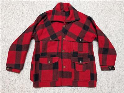 1950s vintage MACKINAW hunting coat 42 thick wool BUFFALO PLAID