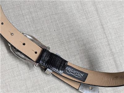 Brighton Retired Snake Skin/Black Belt Vintage Brighton Belt, Black Snakeskin Embossed - Etsy main image 3