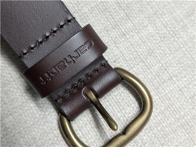 vintage CARHARTT leather belt 38 brown Y2K full grain  display picture 1