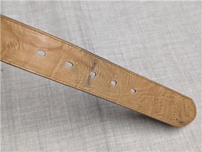 Tony Lama Leather Belt Sz 34 Brown Gold Buckle Made‎ In USA brass Buckle Western 1163236413_tp.jpg main image 4