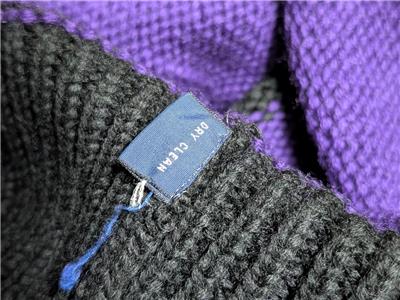 1990s vintage POLO by RALPH LAUREN wool sweater S black purple