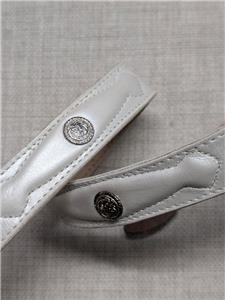 vintage USA made NOCONA buckle belt CONCHO white leather 32  display picture 3