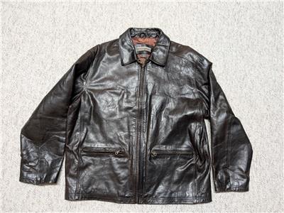 vintage 1990s leather jacket XL brown MOTORCYCLE stiff cowhide Y2K