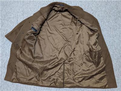 NOS vintage JONES NEW YORK overcoat 38 golden brown CASHMERE wool