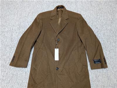 NOS vintage JONES NEW YORK overcoat 38 golden brown CASHMERE wool