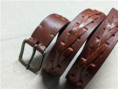 CINTURE D’AUTORE 38 Preppy Genuine Cow Leather Brown Belt Made in Italy 71nC8jMuBTL._AC_UY350_.jpg main image 3