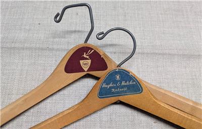 50s vintage wood hanger made in usa 5本 1950s Wooden Clothes