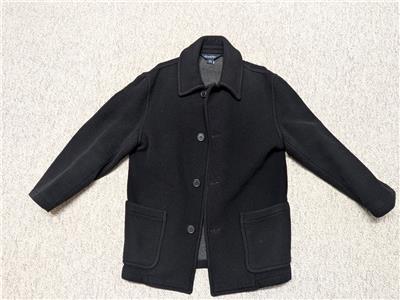 vintage ENGLAND made BROOKS BROTHERS jacket S black WOOL overcoat
