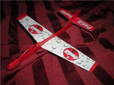 Rare Vintage 3pc Coca Cola Rubber Body Paper Main Tail Wings Glider Airplane Ebay