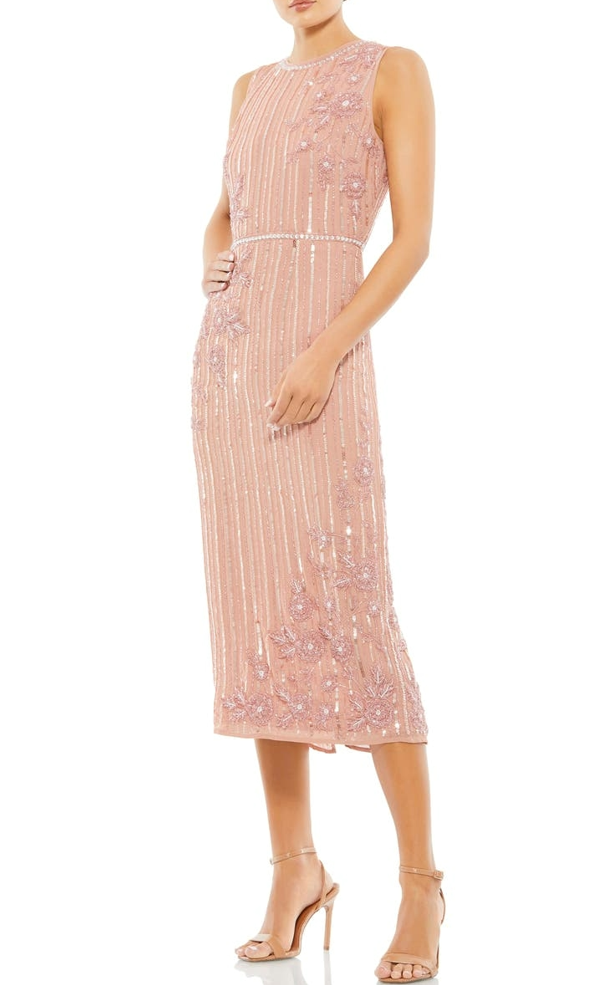 Mac Duggal Sequin Beaded Floral Cocktail Dress-Size 0 ( LK# 150A) | eBay