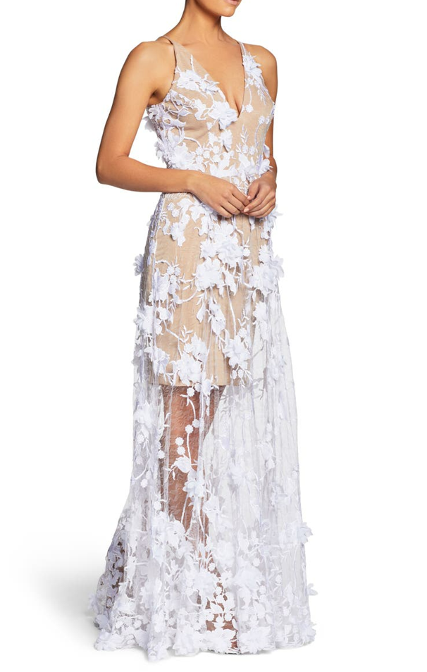 Dress the population sidney embellished lace gown new arrivals