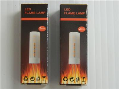 Video 2 x G4 12V 2W LED Fire Flame simulation effect bulbs Great for Halloween
