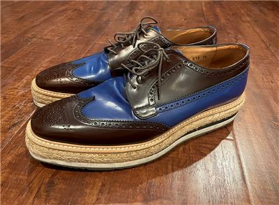 靴 Prada Velcro Leather Shoes Brown 靴 Prada Velcro Leather Shoes Brown Dark Brown Shuffle