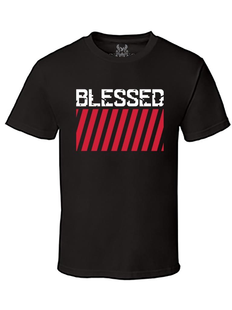 Men's Blessed USA Flag GOD Love America Graphic Hipster MMA Funny Tee T-Shirt - Picture 13 of 21