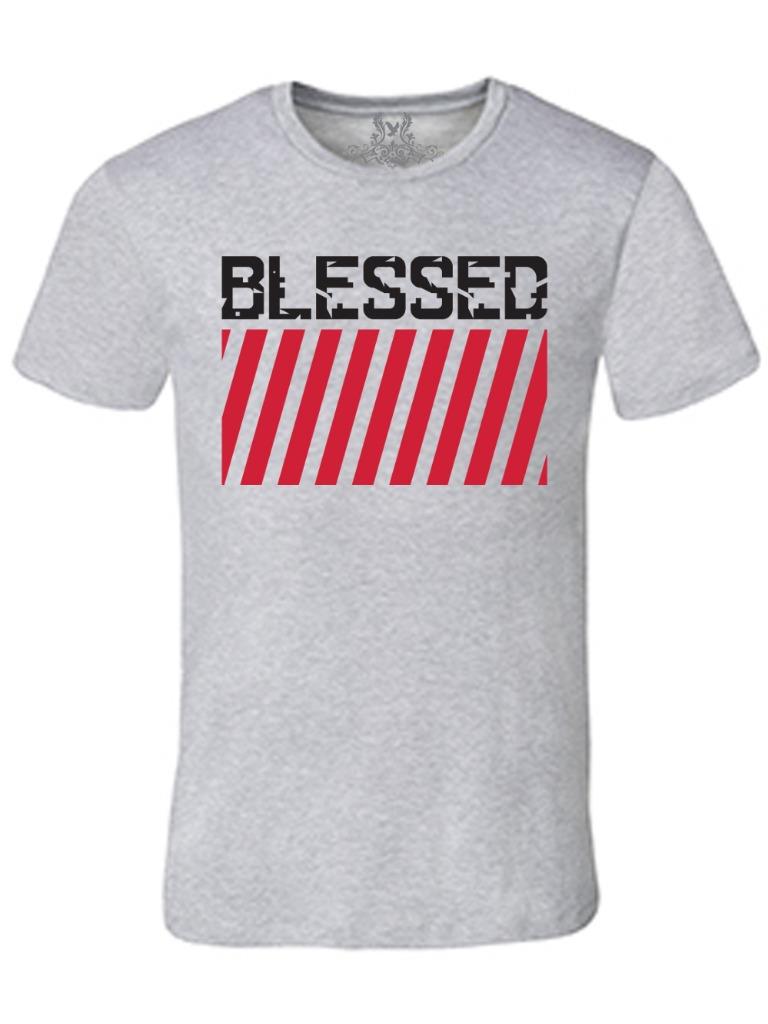 Men's Blessed USA Flag GOD Love America Graphic Hipster MMA Funny Tee T-Shirt - Picture 21 of 21