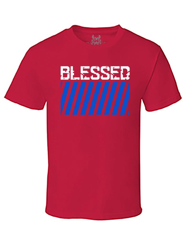 Men's Blessed USA Flag GOD Love America Graphic Hipster MMA Funny Tee T-Shirt - Picture 16 of 21