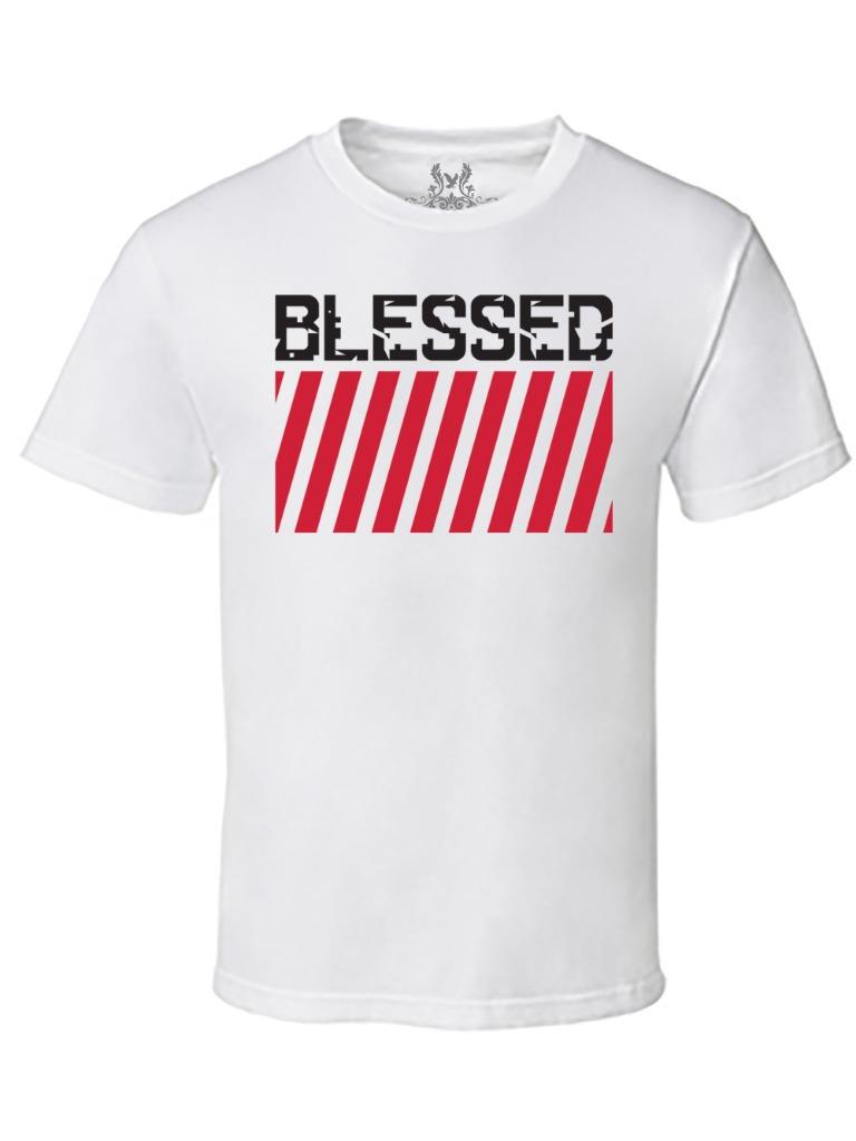 Men's Blessed USA Flag GOD Love America Graphic Hipster MMA Funny Tee T-Shirt - Picture 19 of 21