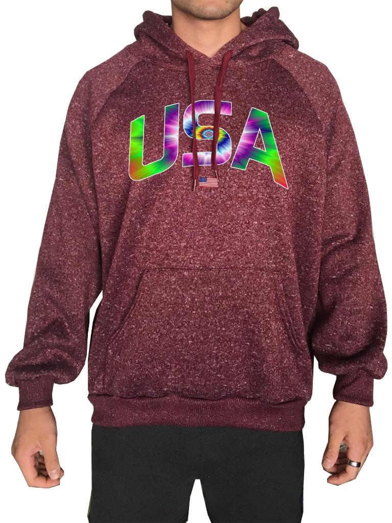 Nuevo con etiquetas Sudadera con Capucha Sudadera con Sudadera con Capucha Unisex Impreso Bandera Americana Divertida Hipster Tri Mezcla - Imagen 12 de 12