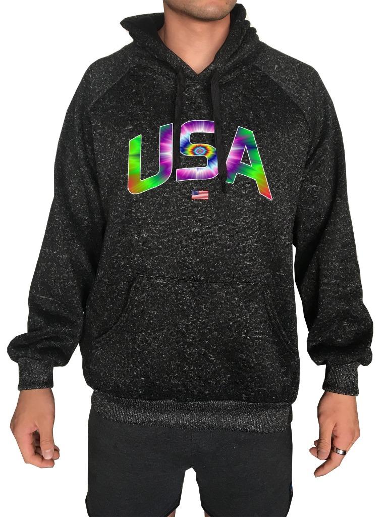 Nuevo con etiquetas Sudadera con Capucha Sudadera con Sudadera con Capucha Unisex Impreso Bandera Americana Divertida Hipster Tri Mezcla - Imagen 9 de 12