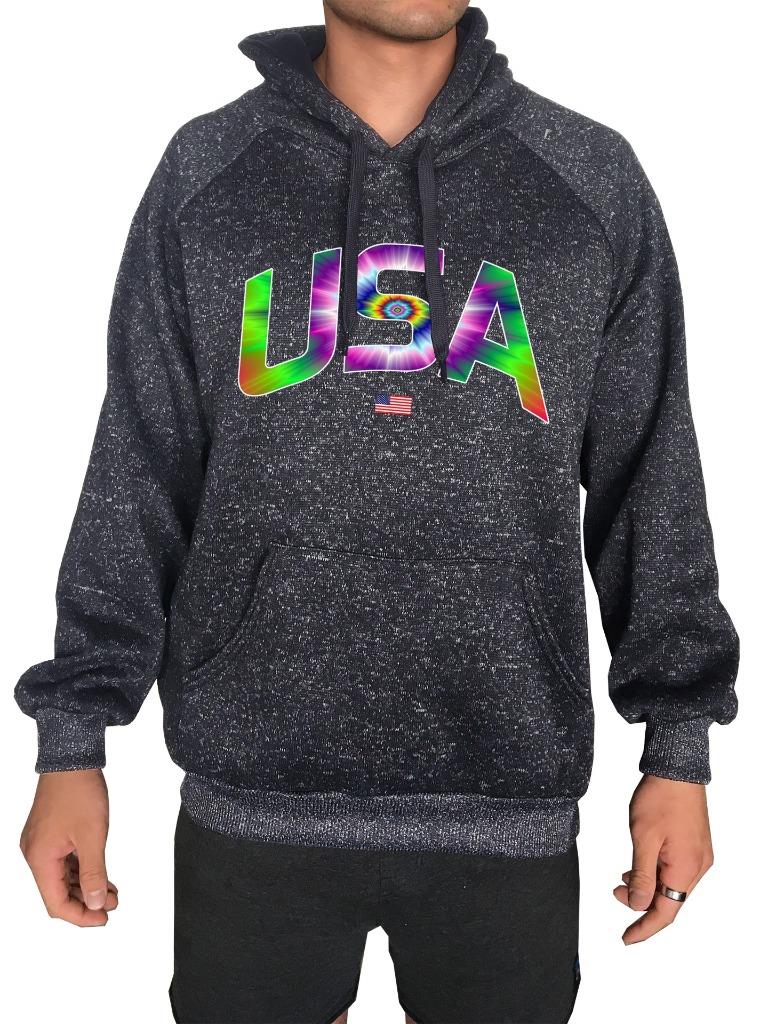 Nuevo con etiquetas Sudadera con Capucha Sudadera con Sudadera con Capucha Unisex Impreso Bandera Americana Divertida Hipster Tri Mezcla - Imagen 10 de 12