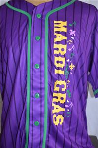 Mardi Gras Men's MARDI GRAS Graphic Baseball Jersey Shirt Purple