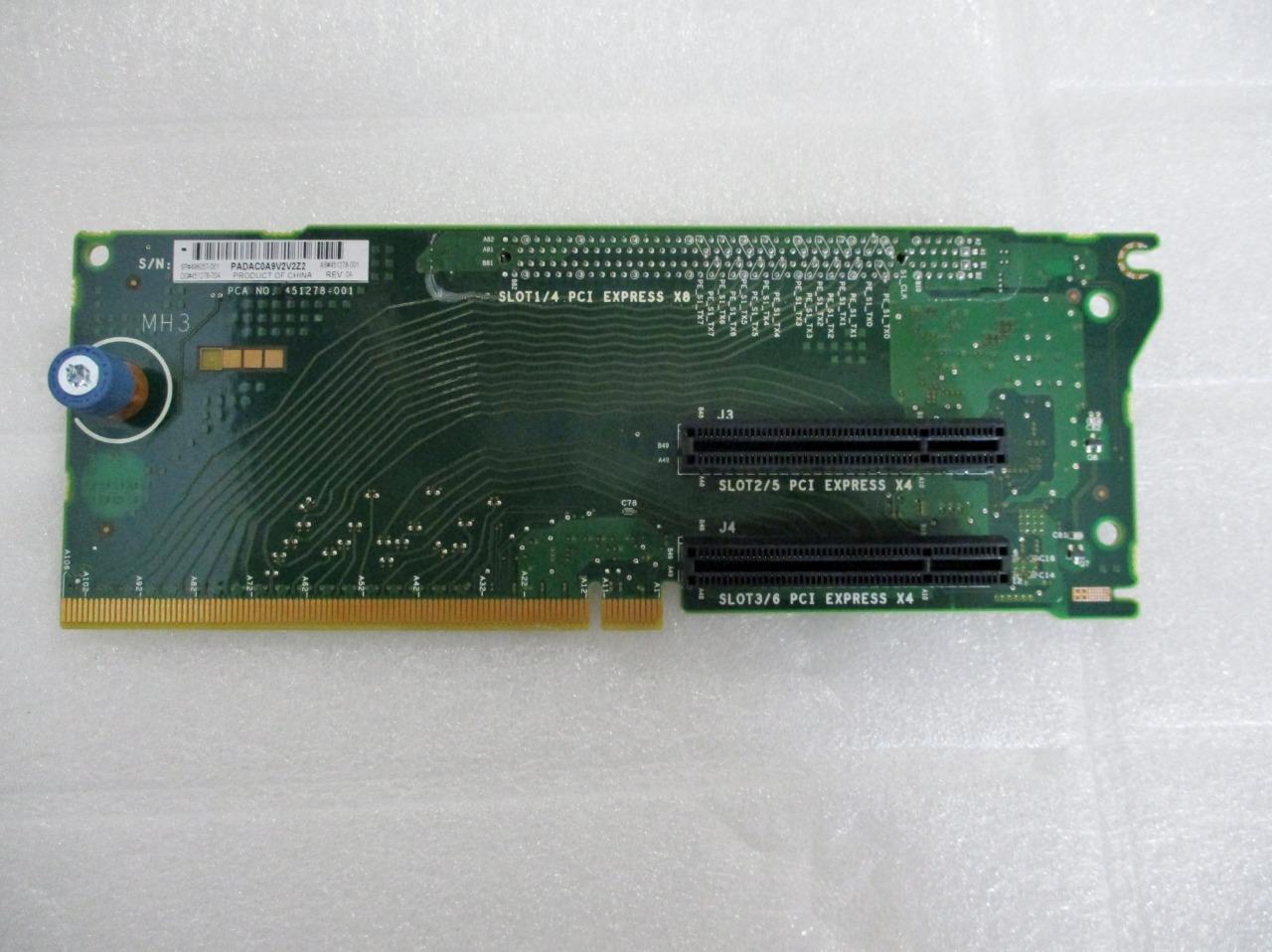 HP 496057001 DL380 G6 G7 2 x4 1 x8 PCIE Riser Card 451278001 (H1357