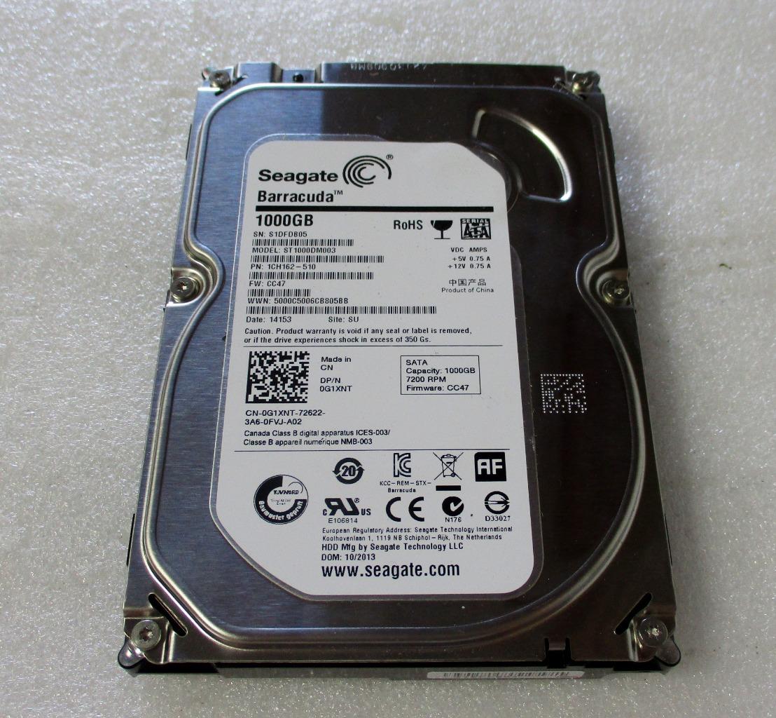 Seagate Barracuda ST1000DM003 1TB 7200RPM SATA 3.5" Hard Drive 0G1XNT ...