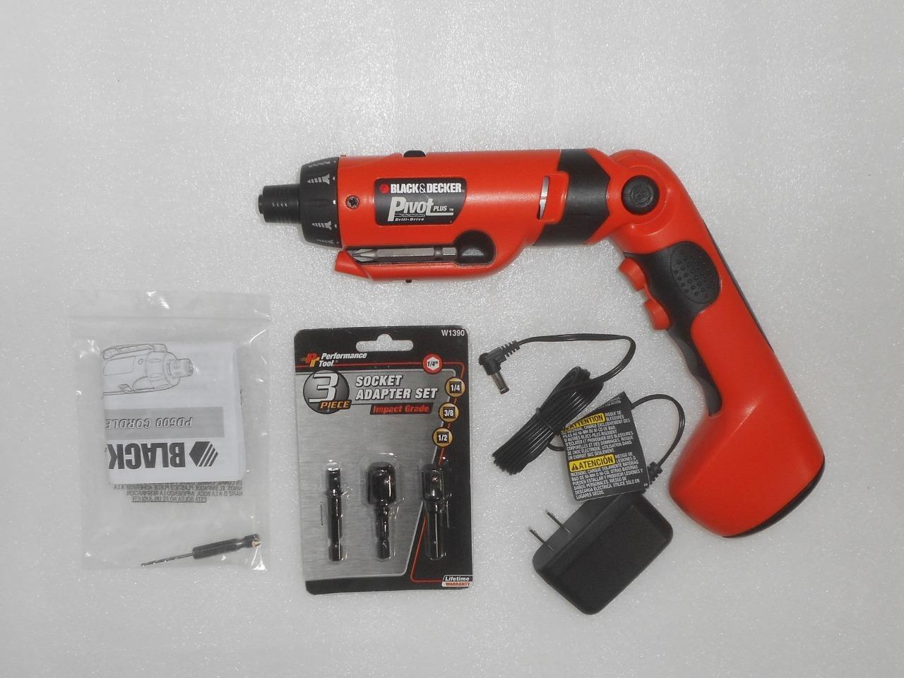 New Black & Decker PD600 Pivot Plus Drill Driver 6V Screwdriver w