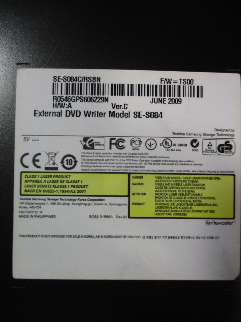 Samsung External DVD Writer Model SES084 (B444) eBay