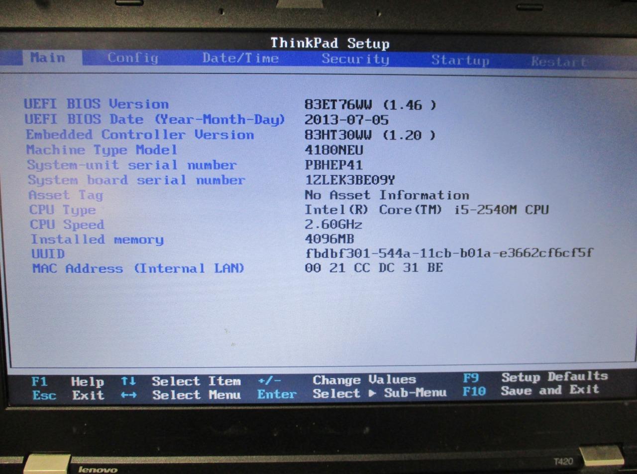 Lenovo ThinkPad T420 14" i52450M @2.50GHZ 4GB No HDD Laptop (H941)  eBay