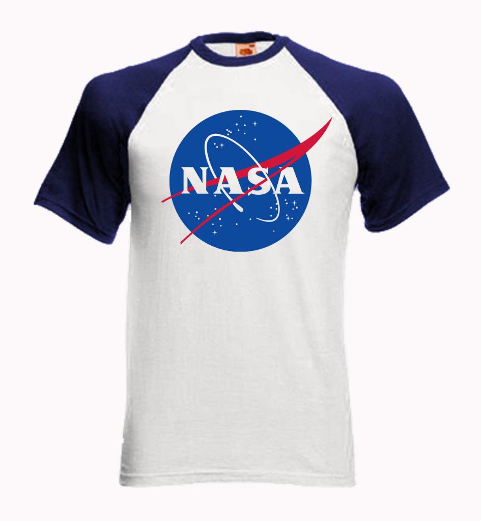 baseball t-shirt ss with nasa design logo - space agency big