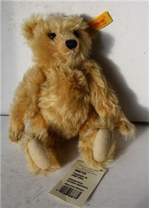 Steiff Teddy Bear Caramel Color Jointed Shaved Stitched Nose