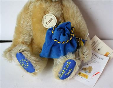 Steiff クラシックベア Good Luck Euro 珍品 Steiff Teddy Bear 1999 Good Luck Euro Classic Jointed