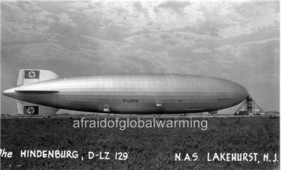 Old Photo Lakehurst New Jersey Side View Of The Hindenburg Ebay