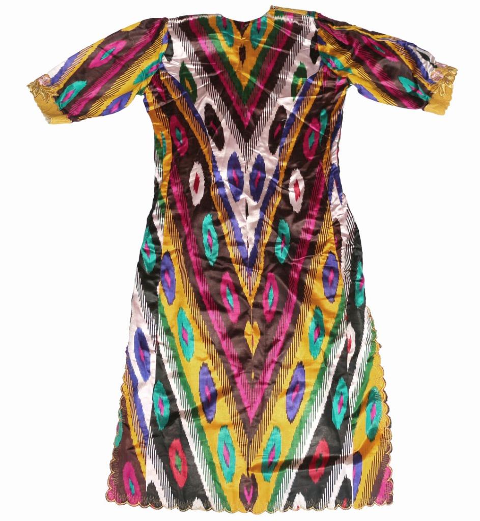 Uzbek Traditional Silk Han Atlas Women S Dress Chemise Ebay