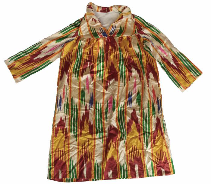 Uzbek Traditional Silk Han Atlas Women S Dress Chemise Ebay