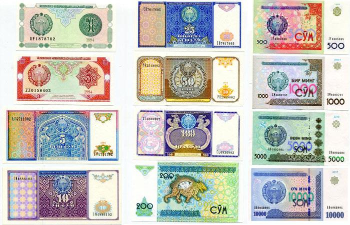 Uzbekistan Set 12 Pcs 1 3 5 10 25 50 100 200 500 1000 5000 10000 Sum 1994 2017 Ebay