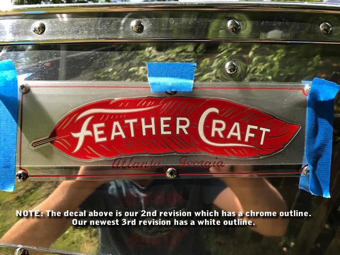 Feathercraft Feather Craft Boat Hull Tag Decal Kit 2pcs 8.4" X 2" Laminated 0138 eBay