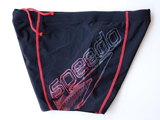 Speedo LOGO PNL Aquashorts Men/'s Swim Trunks Black//Grey ~ Free Shipping!