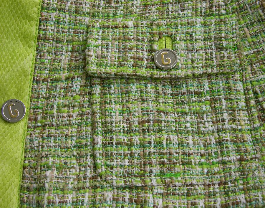 New $2675 DOLCE & GABBANA Water Snake Green Boucle Jacket Italian