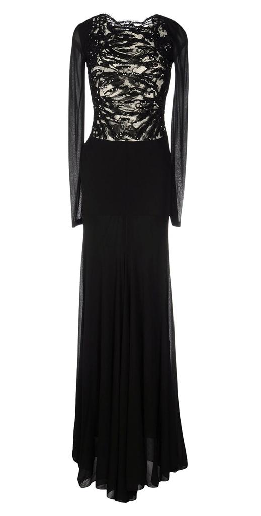 pucci black lace dress New EMILIO PUCCI Embellished Black Lace Jersey Dress Gown It. 40 - US 4