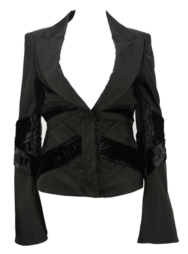 $6200 GUCCI by TOM FORD 2004 Collection Black Silk Taffeta